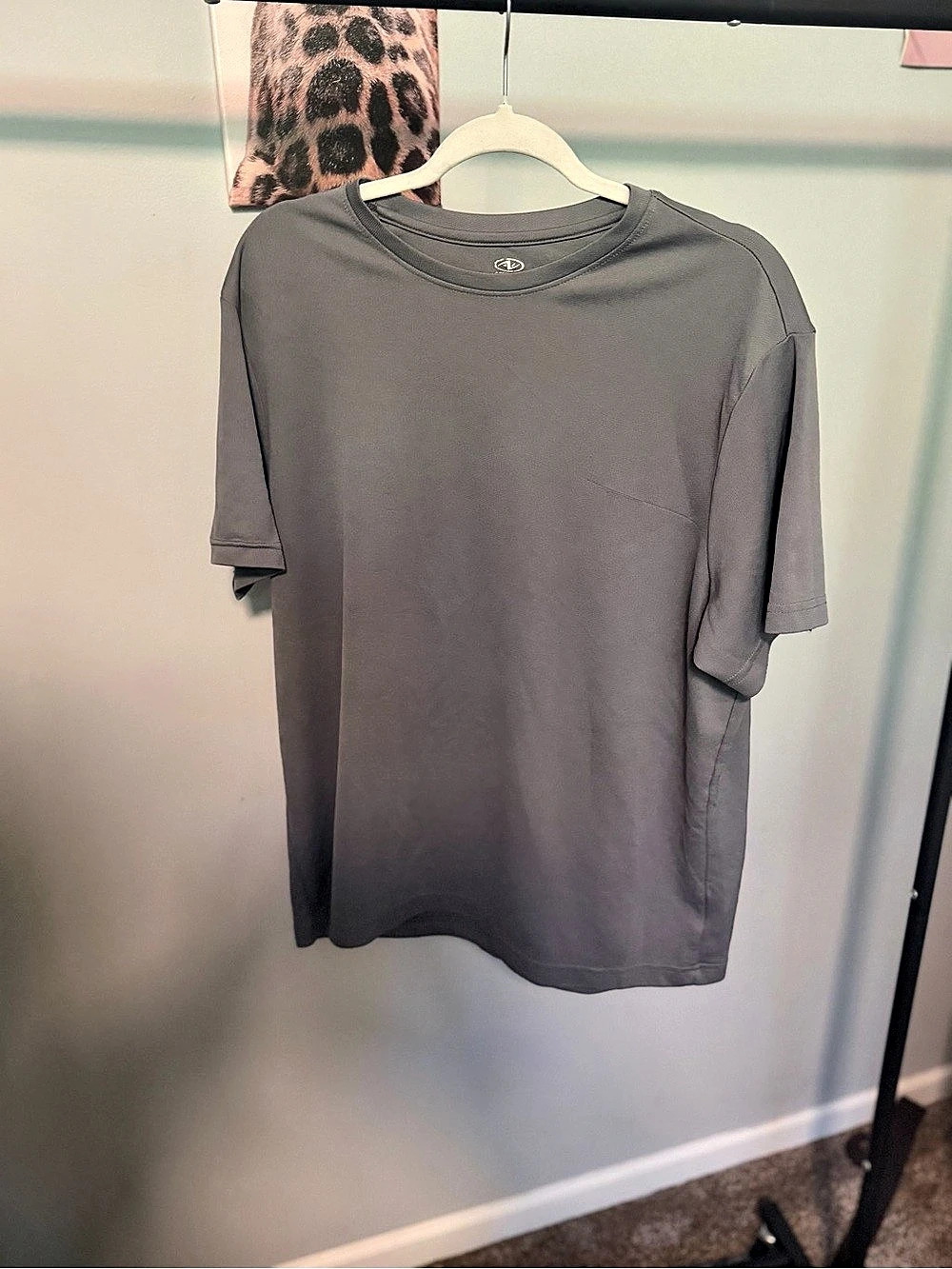 Athletic Works Men's Core Active Short Sleeve T-Shirt Gray